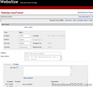 Webolize IssueTracker screenshot